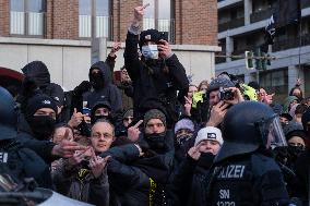 Protests Against The March Of Right-wing Extremists And Neo Nazis In Dresden