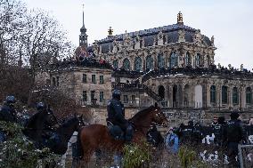 Protests Against The March Of Right-wing Extremists And Neo Nazis In Dresden