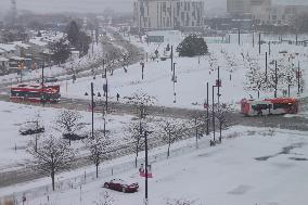 Snowstorm In Toronto, Canada