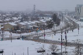 Snowstorm In Toronto, Canada