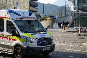 Austrian Ambulance In Innsbruck