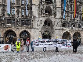 Anniversary Of Navalny Death. Rally In Munich