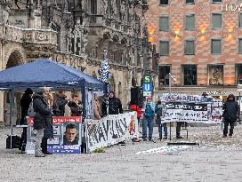 Anniversary Of Navalny Death. Rally In Munich