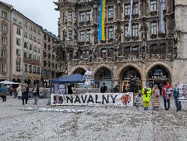 Anniversary Of Navalny Death. Rally In Munich