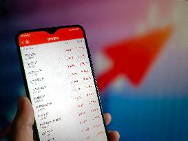 Illustration Tencent Stock Rising