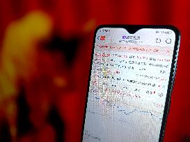 Illustration Tencent Stock Rising