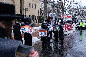 Pro-Palestinian Rally Jordanian Embassy - Washington