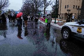 Pro-Palestinian Rally Jordanian Embassy - Washington