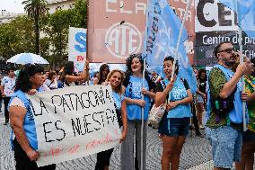 March Against Javier Milei At Plaza de Mayo - Buenos Aires