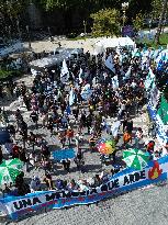 March Against Javier Milei At Plaza de Mayo - Buenos Aires