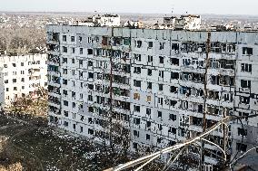 Front-line Orikhiv in southeastern Ukraine