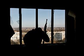 Front-line Orikhiv in southeastern Ukraine