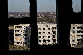 Front-line Orikhiv in southeastern Ukraine