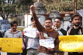 Students In Nepal Demonstration In Kathmandu, Nepal Demanding Justice For Prakriti Lamsal