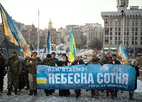 Memorial procession in honor of Heavenly Hundred Heroes takes place in Kyiv