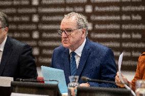 Richard Ferrand During his audition at the National Assembly In Paris