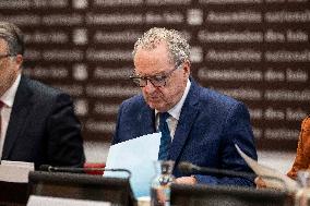 Richard Ferrand During his audition at the National Assembly In Paris