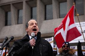 Protest against funding freeze at the Department of Health and Human Services