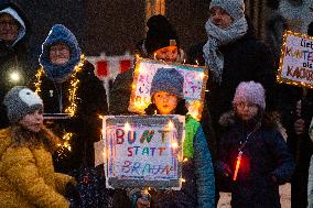 Lighting For Democraty Action In Cologne
