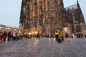Lighting For Democraty Action In Cologne