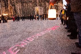 Lighting For Democraty Action In Cologne