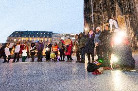 Lighting For Democraty Action In Cologne