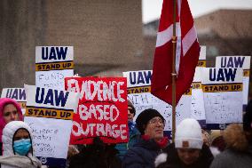 Protest against funding freeze at the Department of Health and Human Services