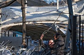 Aftermath of Russian massive drone attack on Odesa