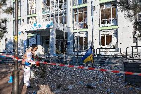 Aftermath of Russian massive drone attack on Odesa