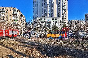 Aftermath of Russian massive drone attack on Odesa