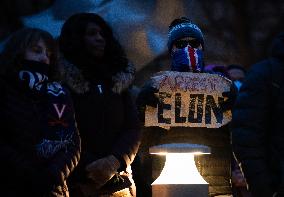 Protest against Elon Musk at SpaceX offices in Washington, DC