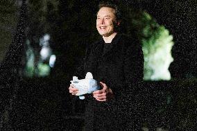 President Trump Arrives at White House with Elon Musk