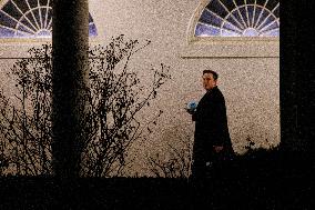 President Trump Arrives at White House with Elon Musk
