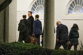 President Trump Arrives at White House with Elon Musk