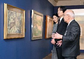 Japan crown prince at painting exhibition
