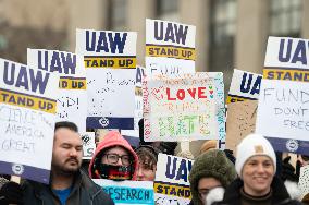 Federal Employees And Supporters Rally At Health And Human Services Against DOGE Cuts