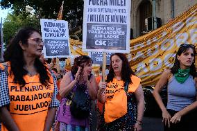 Pensioners Demonstrate Buenos Aires