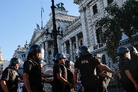 Pensioners Demonstrate Buenos Aires