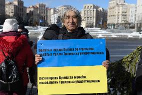 Performance in support of Kremlin prisoners in Kyiv