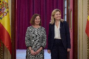 Yael Braun-Pivet Visits The Congress Of Deputies In Madrid - Spain