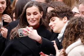 Queen Letizia Attends The 31st Cinema Week Of Tudela - Spain
