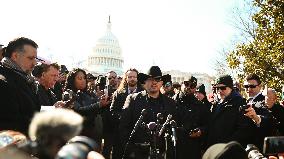 Proud Boys, J6ers And Oathkeeper Founder Hold Press Conference At US Capitol