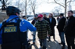 Proud Boys, J6ers And Oathkeeper Founder Hold Press Conference At US Capitol