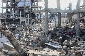 Jabalia Refugee Camp In Gaza