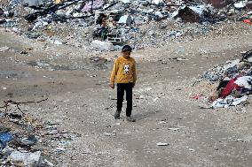 Jabalia Refugee Camp In Gaza