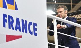 President Macron talks on the phone with Bruno Retailleau following the knife attack in Mulhouse - Paris