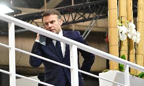 President Macron talks on the phone with Bruno Retailleau following the knife attack in Mulhouse - Paris