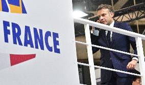 President Macron talks on the phone with Bruno Retailleau following the knife attack in Mulhouse - Paris