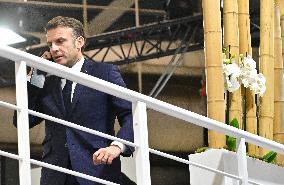 President Macron talks on the phone with Bruno Retailleau following the knife attack in Mulhouse - Paris