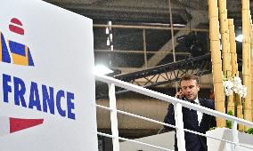 President Macron talks on the phone with Bruno Retailleau following the knife attack in Mulhouse - Paris